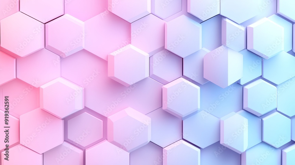 Delicate pastel hexagons, seamlessly transitioning in a gentle gradient. Smooth textures for a peaceful and serene effect. Delicate pastel hexagons, seamlessly transitioning in a gentle gradient. Smooth textures for a peaceful and serene effect.