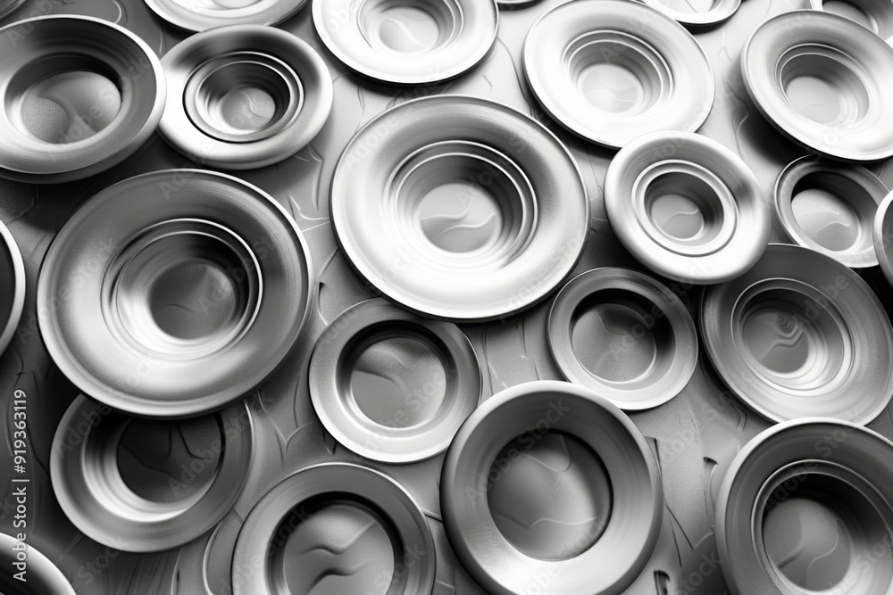 Abstract Metallic Circles Pattern Abstract Metallic Circles Pattern