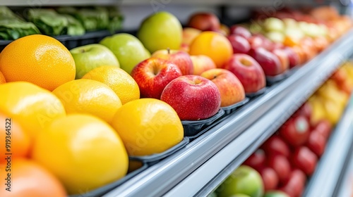 A fruit and vegetable display in a grocery store