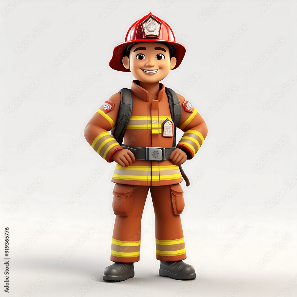 fireman firefighter with extinguisher fireman firefighter with extinguisher