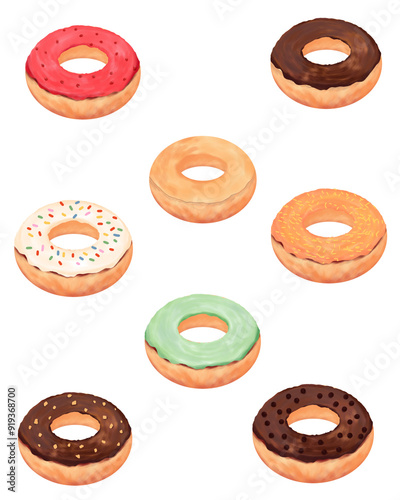 Various kinds of donuts 