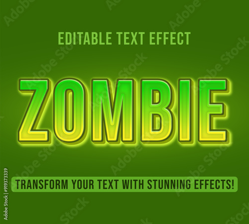 Editable text effects with zombie theme, Customizable and Ready to Use.