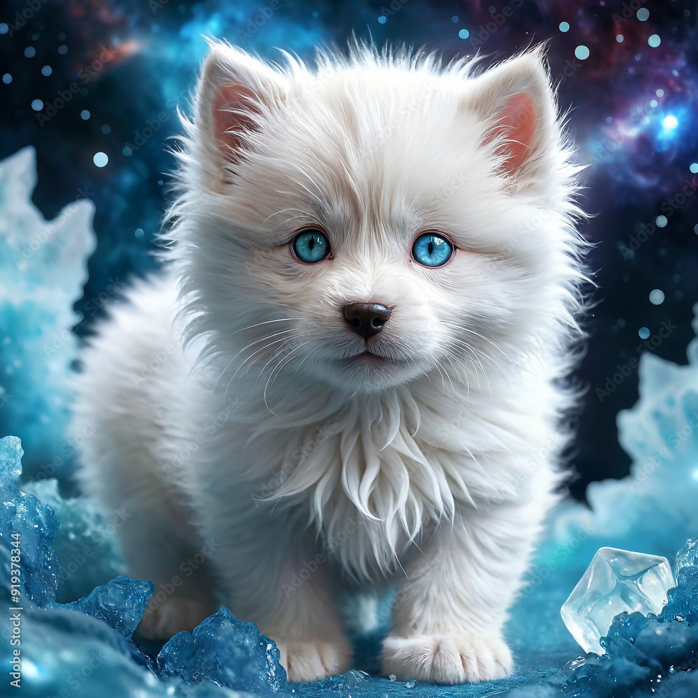 Obraz premium kitten in snow