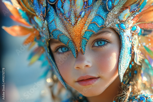 A child in a whimsical carnival animal costume Carnival photo