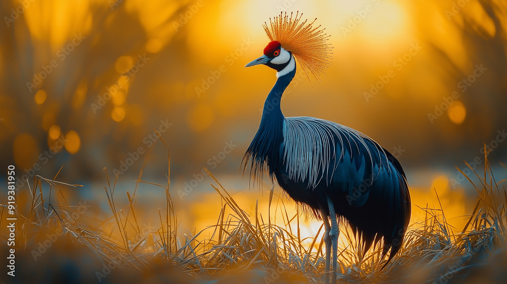 Fototapeta premium The most beautiful Crowned Crane in the world