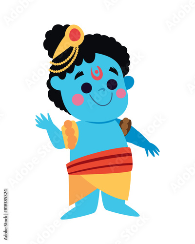 lord krishna in happy janmashtami festival of india