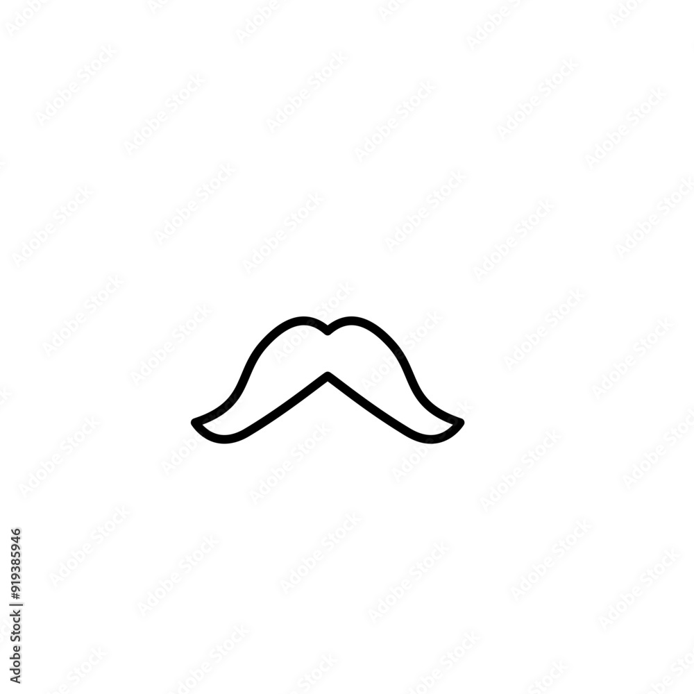 Mustache icons. Vector illustration
