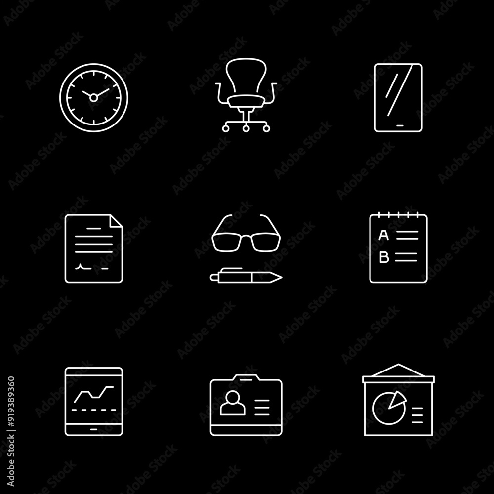 Set line icons of workspace Set line icons of workspace