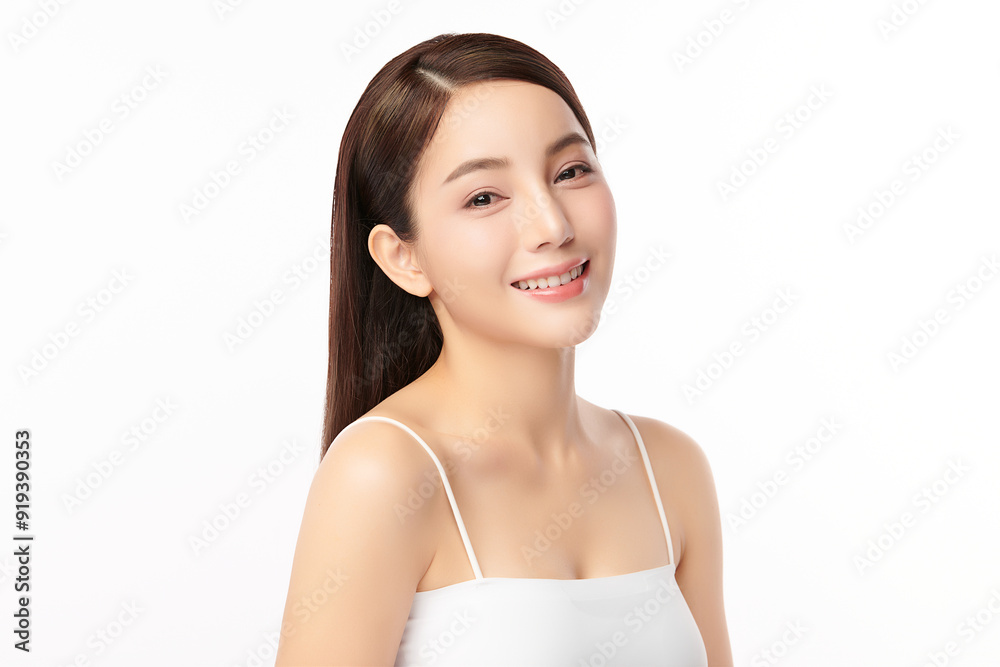 Beautiful young asian woman with clean fresh skin on white background, Face care, Facial treatment, Cosmetology, beauty and spa, Asian women portrait. Beautiful young asian woman with clean fresh skin on white background, Face care, Facial treatment, Cosmetology, beauty and spa, Asian women portrait.
