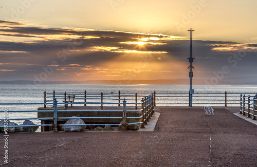 Sunset, Morecambe Bay from the Stone Jetty, Morecambe. photo