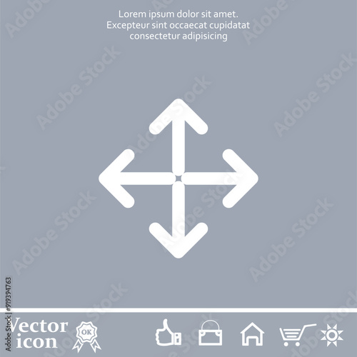 Vector icon of white color on a gray background