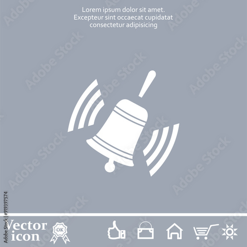 Vector icon of white color on a gray background