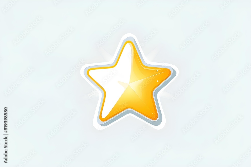 vibrant, polished star icon with a glowing effect, symbolizing achievement, excellence, and rewards in a playful design vibrant, polished star icon with a glowing effect, symbolizing achievement, excellence, and rewards in a playful design