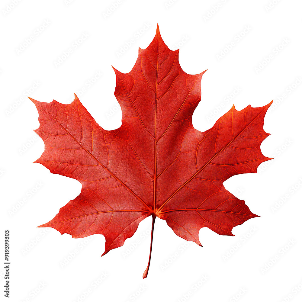 Fototapeta premium Maple leaf isolated on transparent background png