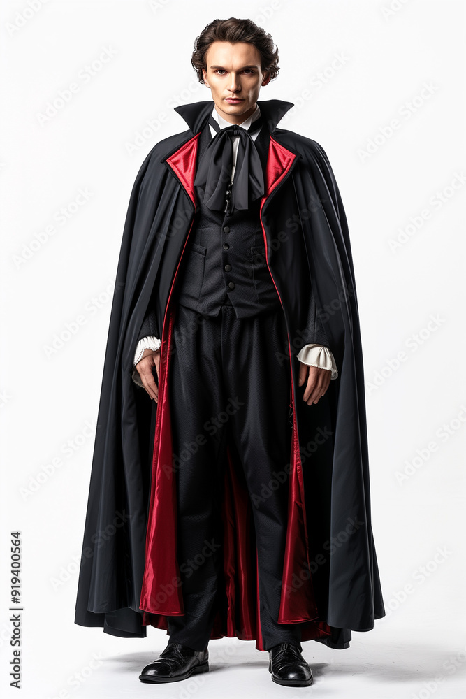 a model wearing a dracula costume for halloween a model wearing a dracula costume for halloween