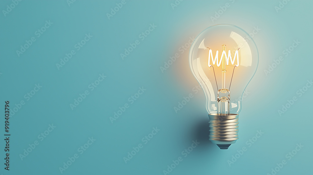 Conceptual image of a lightbulb with glowing filaments, surrounded by empty space, symbolizing innovative business ideas Conceptual image of a lightbulb with glowing filaments, surrounded by empty space, symbolizing innovative business ideas