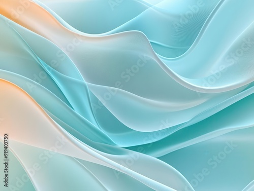 Abstract blue and orange wavy background design.