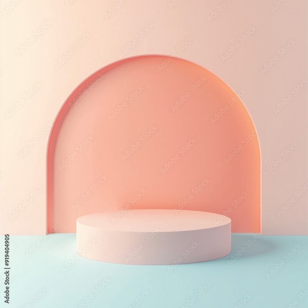 Pale Peach Abstract Minimal Background for Cosmetic Presentation, Elegant Podium Stage with Matte Finish, Gradient Transition from Pale Peach to Light Blue Pale Peach Abstract Minimal Background for Cosmetic Presentation, Elegant Podium Stage with Matte Finish, Gradient Transition from Pale Peach to Light Blue