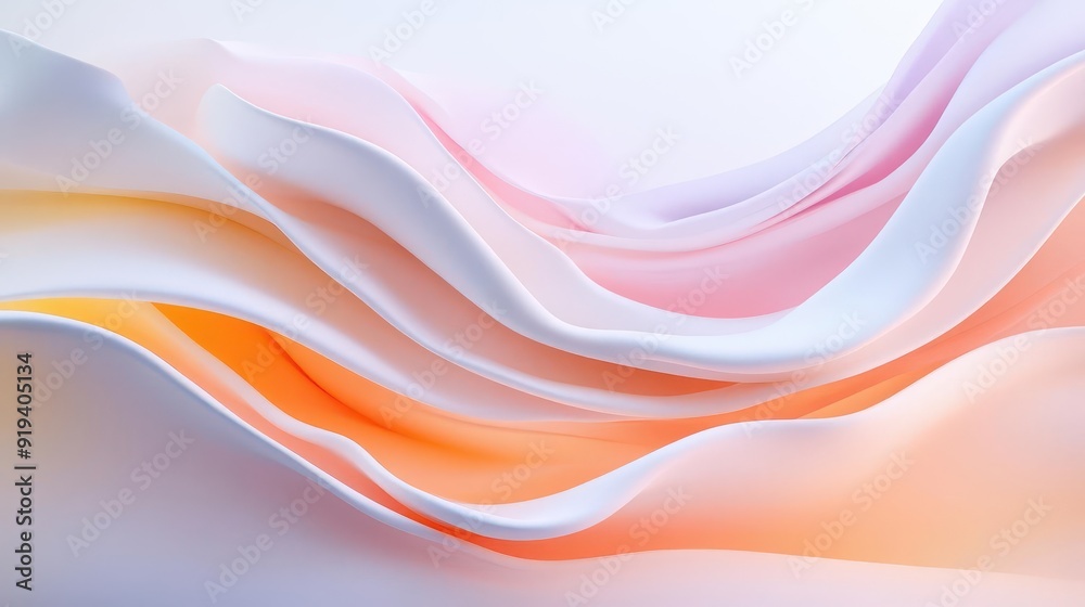 Fototapeta premium Abstract wavy background with pastel colors.