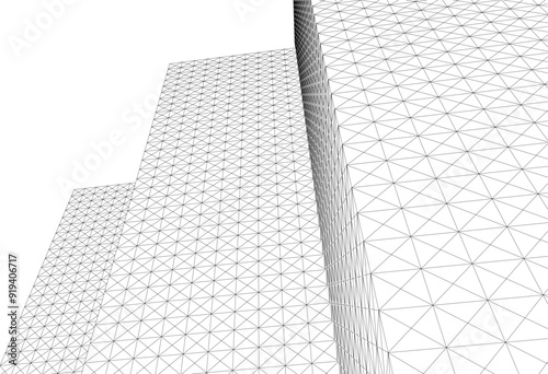 abstract linear design vector drawing