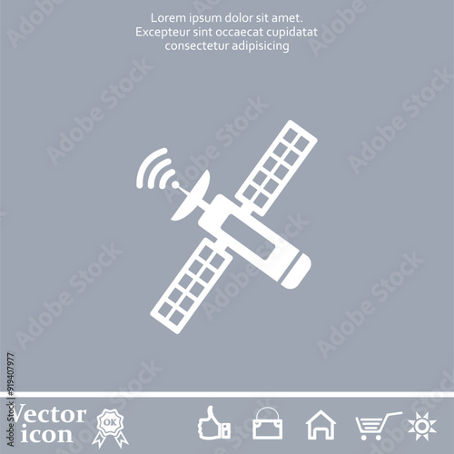 Vector icon of white color on a gray background