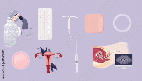 GINECOLOGIA, reprodução humana, saúde, mulher, saúde íntima, contraceptivo, anticoncepcional, vulva, diu, anel hormonal, seringa, injetável, preservativo, fertilização, gravidez, dia da mulher