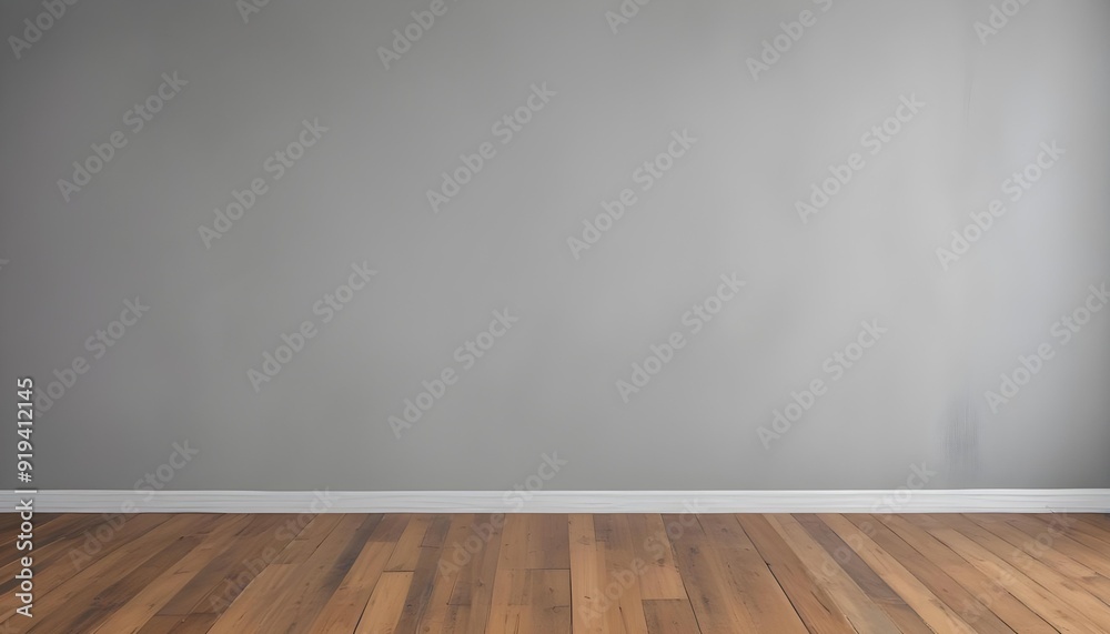 Gray wall with wooden floor. AI Generative Gray wall with wooden floor. AI Generative