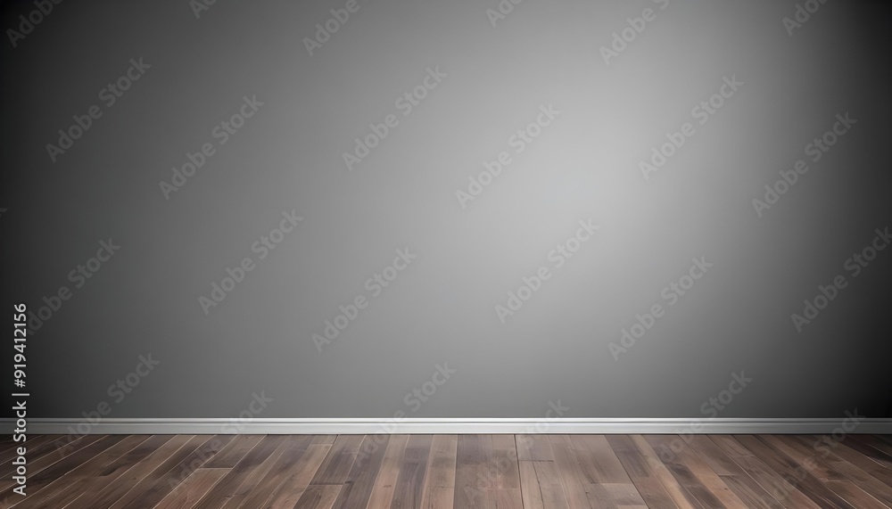 Gray wall with wooden floor. AI Generative Gray wall with wooden floor. AI Generative