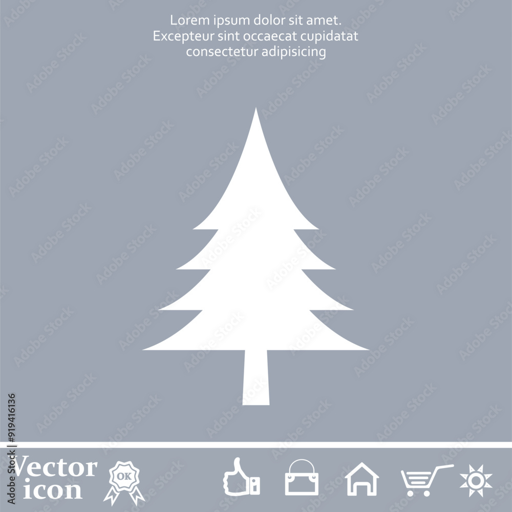 Obraz premium Vector icon of white color on a gray background