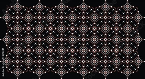 Indonesian traditional batik vector pattern, Indonesian cultural pattern background design element