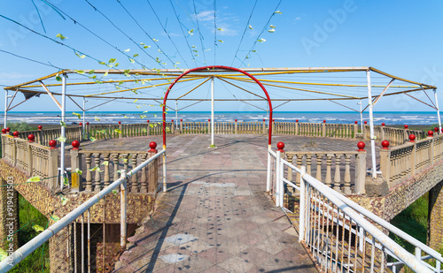 Observation deck on the seashore