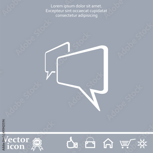 Vector icon of white color on a gray background