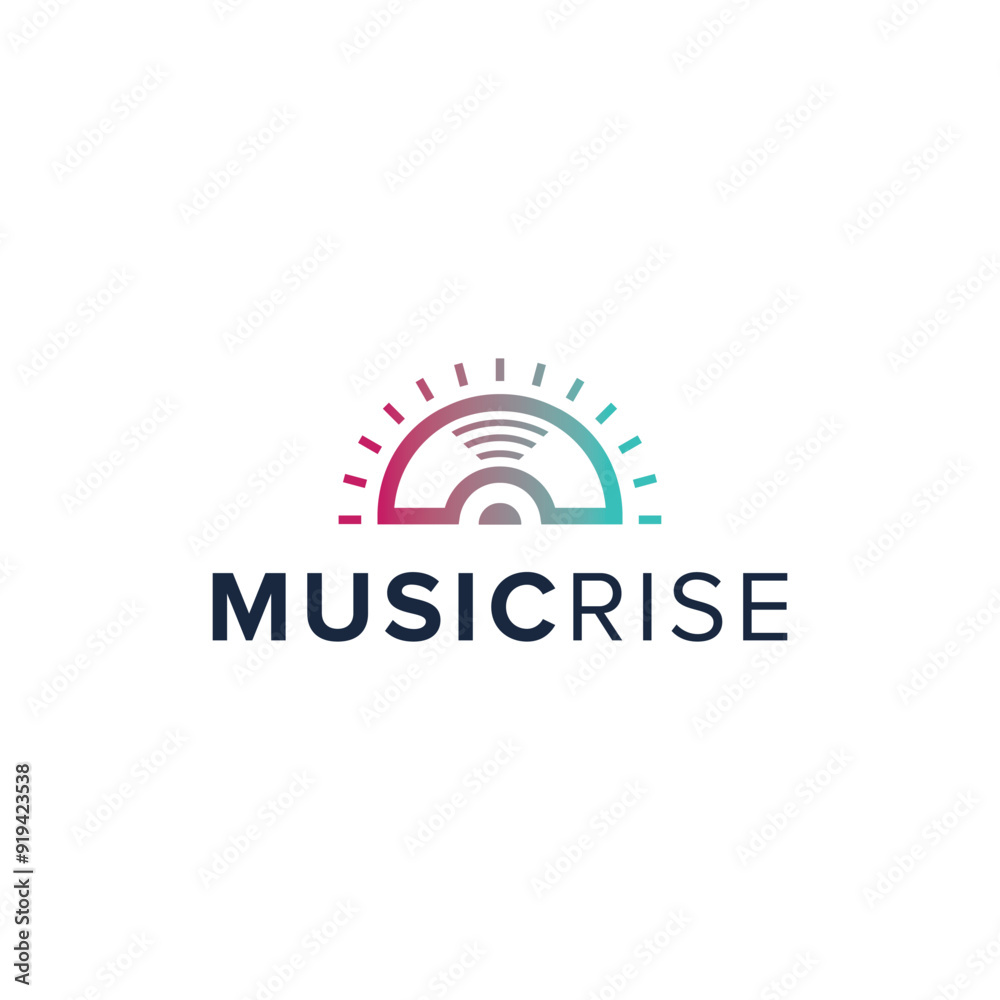 music rise simple sleek creative geometric modern logo design music rise simple sleek creative geometric modern logo design