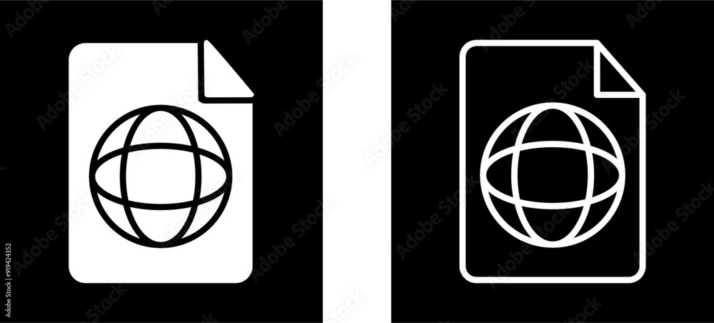 Fototapeta premium Global Profile Vector Icon