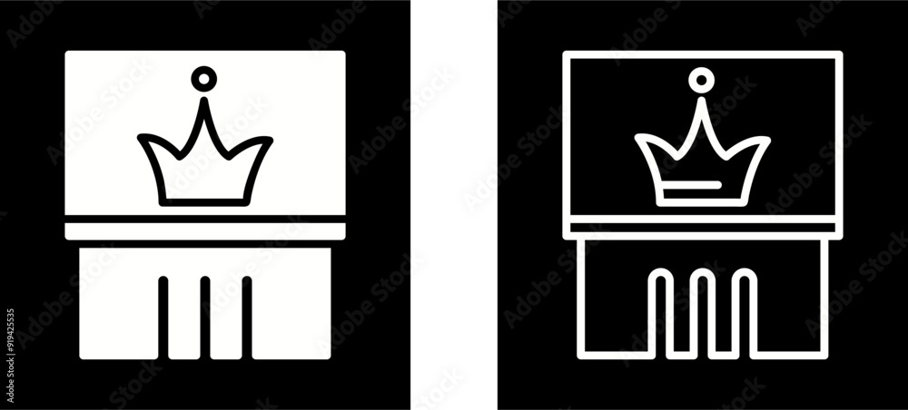 Crown Exhibit Vector Icon Crown Exhibit Vector Icon