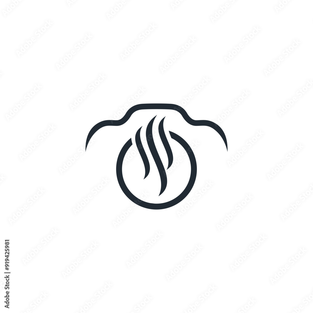 hair camera simple sleek creative geometric modern logo design hair camera simple sleek creative geometric modern logo design