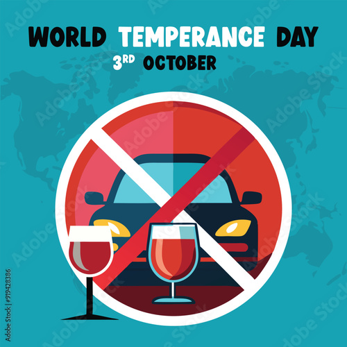 World Temperance Day Post Design Vector Awareness and Healthy Living Social Media Graphics