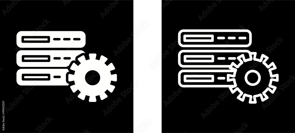 Database Setting Vector Icon Database Setting Vector Icon