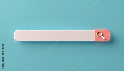 Minimalistic search bar design on a turquoise background, ideal for digital marketing or technology-themed projects.