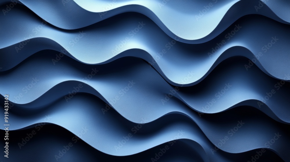 The image is a blue wave with a lot of texture The image is a blue wave with a lot of texture