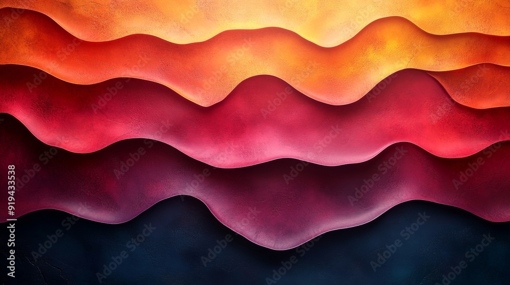 A colorful wave pattern with a black background A colorful wave pattern with a black background