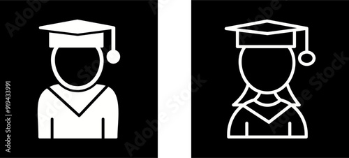 Female Student Vector Icon