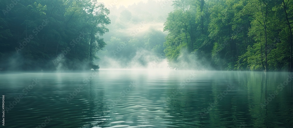 Misty Lake in the Woods Misty Lake in the Woods