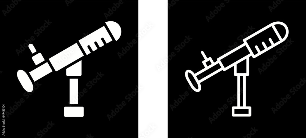 Telescope Vector Icon Telescope Vector Icon