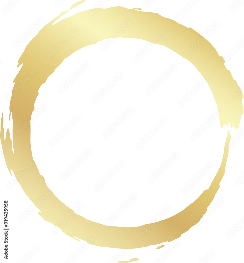 Golden brush circles. Elements for design Golden brush circles. Elements for design