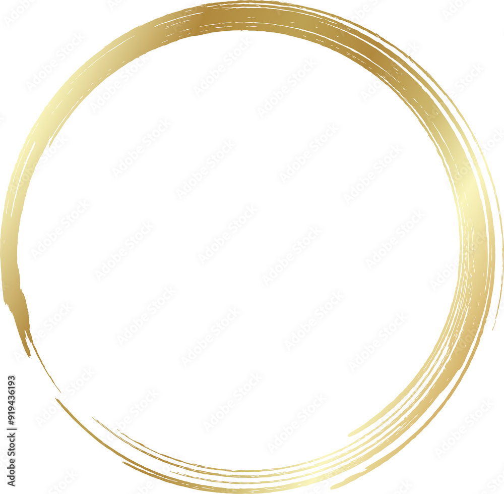 Golden brush circles. Elements for design Golden brush circles. Elements for design