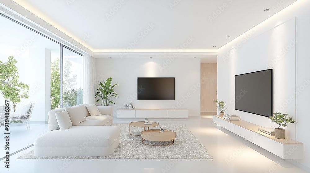 Cream white, modern style, minimalist style, refreshing and clean space, Cream white, modern style, minimalist style, refreshing and clean space,
