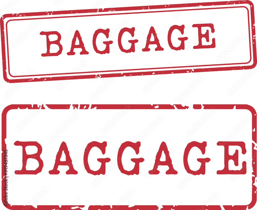 Baggage Rubber Stamp Vector Set Baggage Rubber Stamp Vector Set