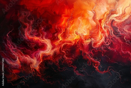 Abstract swirling patterns in warm colors resembling cosmic phenomena.