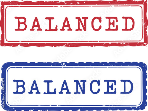 Balanced Rubber Stamp Vector Set